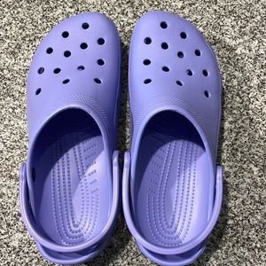 Purple Crocs shoes